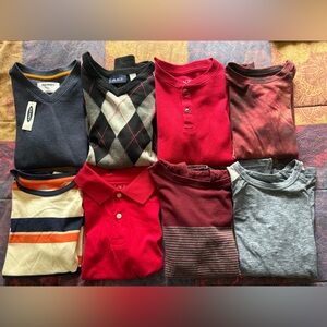 Boys Size Medium - 8 short sleeve & long sleeve shirts in excellent condition.